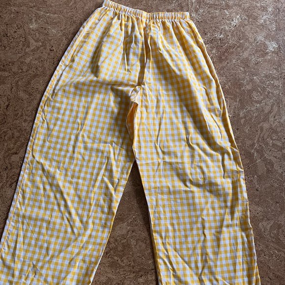 Rae Yellow Gingham High Waist Trousers - Picture 5 of 11